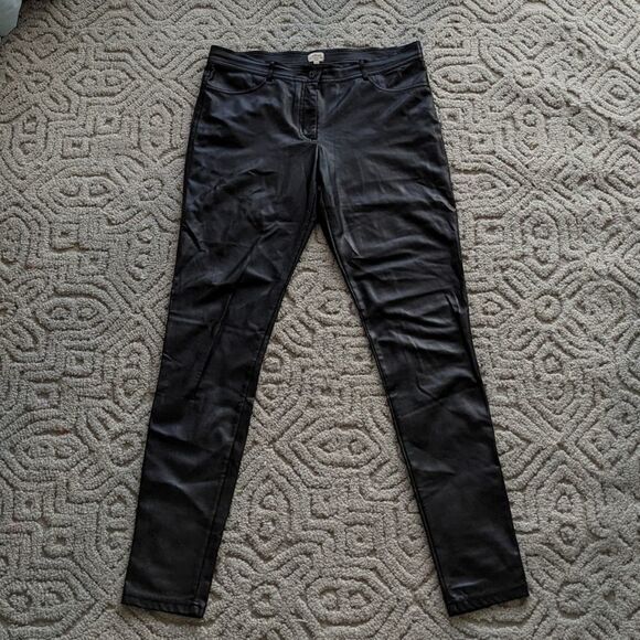Aritzia WILFRED low rise leather pants size 10 @O - Picture 3 of 12